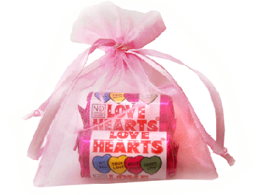 *Loveheart Organza bag