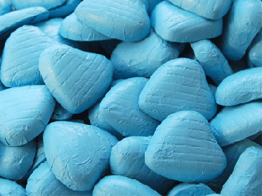 Chocolate Hearts Powder Blue